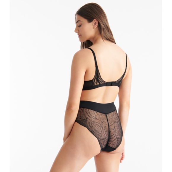 Knix "Lace Deep-V Bralette" black L (NWT) - Picture 4 of 8